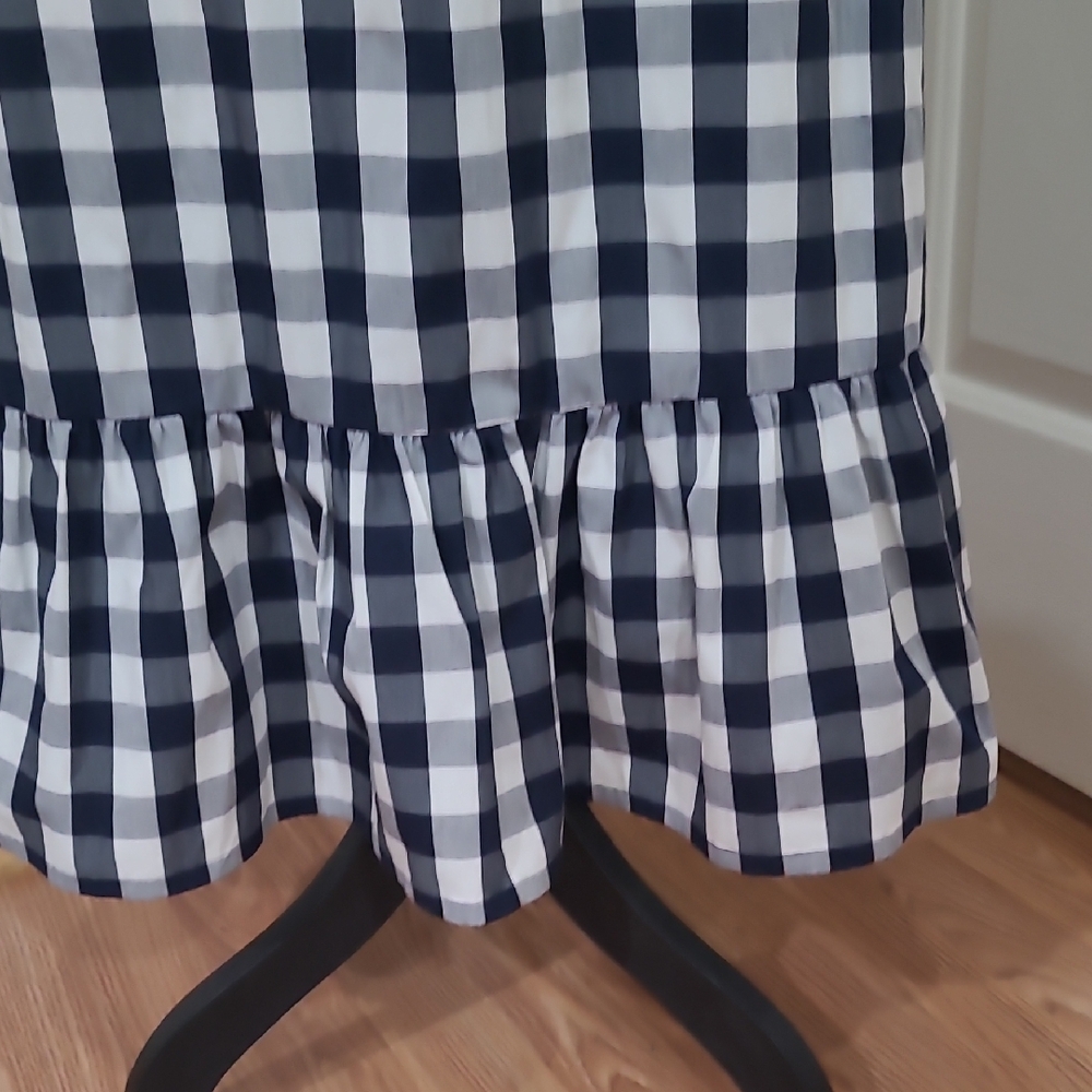 J. Crew Navy and White Gingham Maxi Dress - Picture 3 of 9